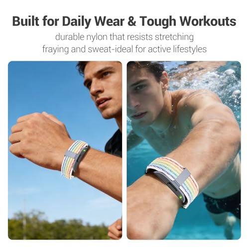 Nylon Loop Replacement Strap for Hume Health Band - Rainbow