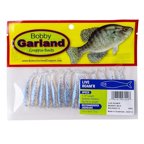 Live Roam'R 1.75-Inch Soft Plastic Minnow Bait for Crappie - Monkey Milk