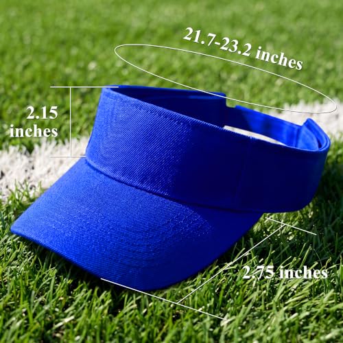 Cooraby Adjustable Sun Visor Hat for Women & Men - Royal Blue