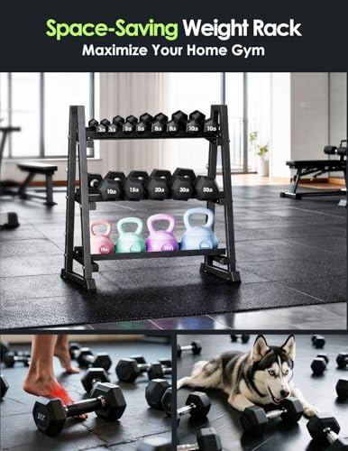 3-Tier Dumbbell Rack – 1300 lbs Heavy Duty Weight Stand for Home Gym