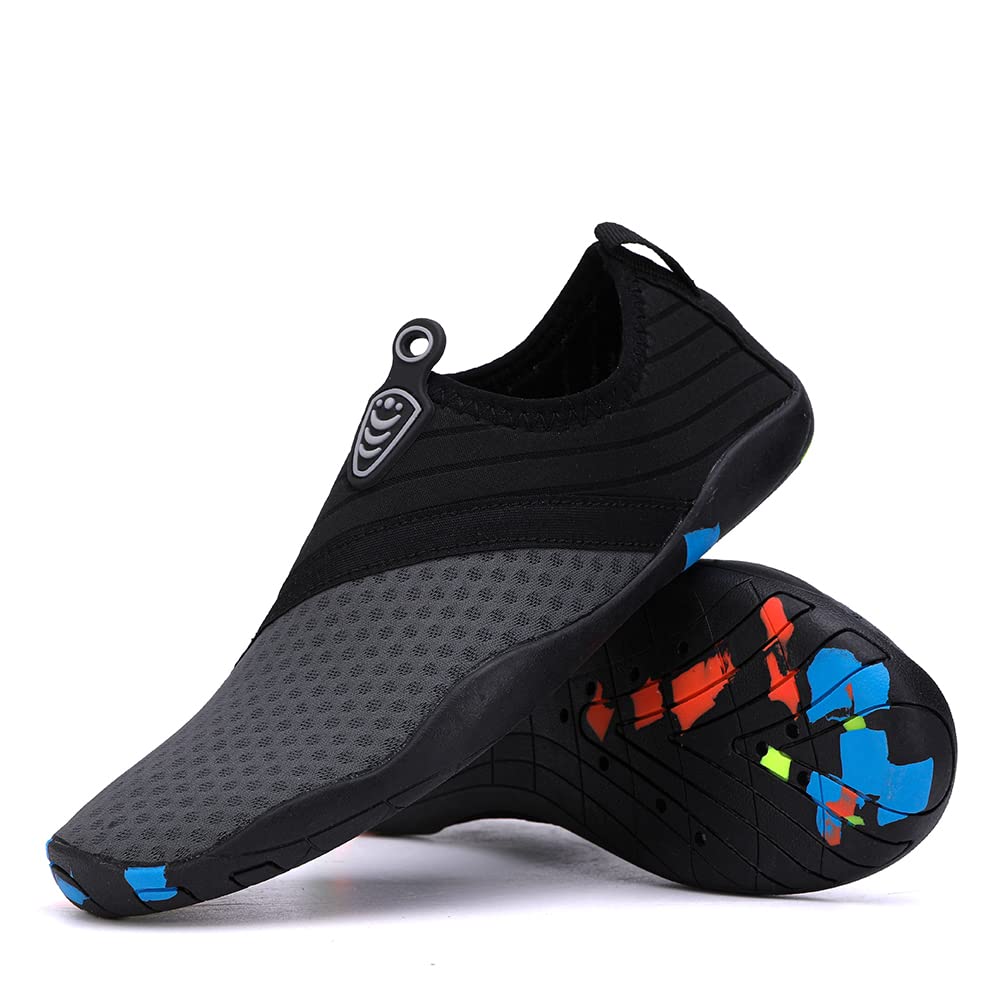 Vsufim Quick-Dry Water Sports Barefoot Shoes Aqua Socks for Swim Beach Pool Surf Yoga for Women Men (6 Women/5 Men)