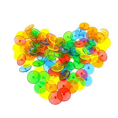 100PCS Plastic Golf Ball Position Markers - 5 Colors, 24mm