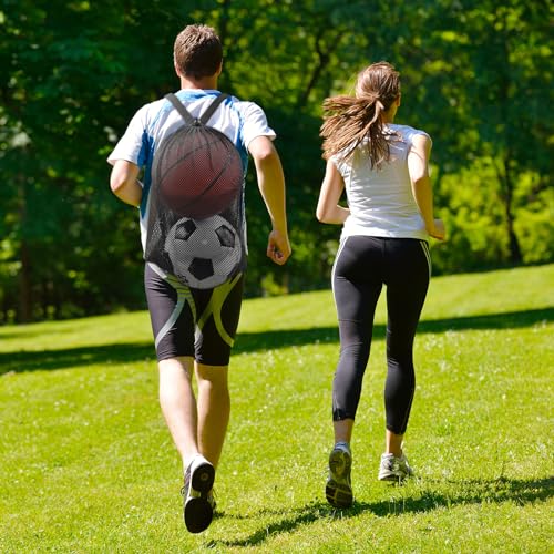 Drawstring Basketball Bag - Mesh Backpack for Sports Equipment