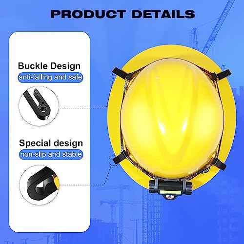 Hard Hat Light Clips,Helmet Light Holder Hook for Headlamp,Anti-Slip Stable Full Brim Hardhat Headlamp Accessory for Worker