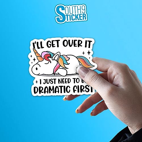 Funny Unicorn Drama Lover Sticker - 2x2 Vinyl Decal (3 Pcs)
