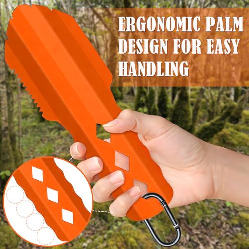 Ultralight Backpacking Trowel - Durable Aluminum Shovel & Potty Tool - Orange