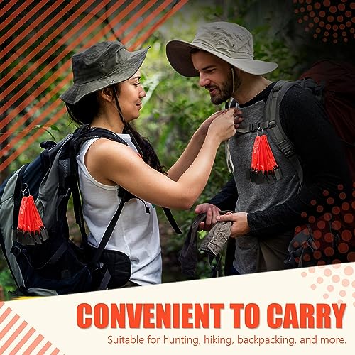 Leitee Fluorescent Orange Reflective Trail Markers - 48 Pack, Tree Tacks for Hiking & Hunting
