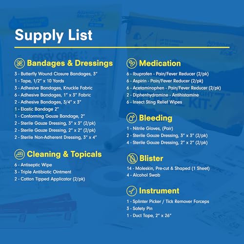 Adventure Medical Kits Ultralight Waterproof Emergency First Aid Kit for 3 People - Up to 3 Days