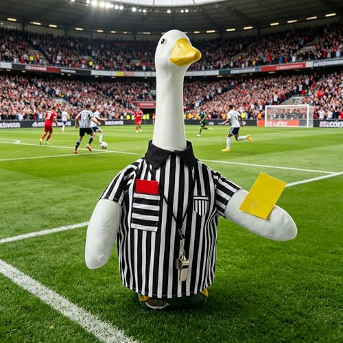 23" Soccer Referee Goose Outfit - Fun Lawn Decoration with Whistle & Cards