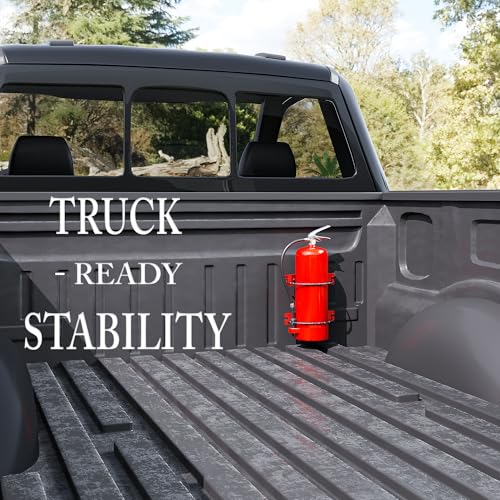 Premium Fire Extinguisher Mount Bracket - Universal Fit for 2.5&5lb Extinguishers, Heavy-Duty & Easy Installation - Ideal for Home, Truck, RV, Vehicle, Boat, Marine & Commercial Use - Durable Holder