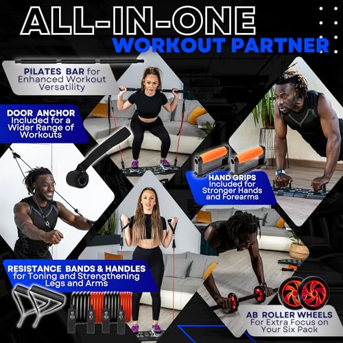 L&C Exercise Essentials Black Advanced Push Up Board for Full Body Home Workout
