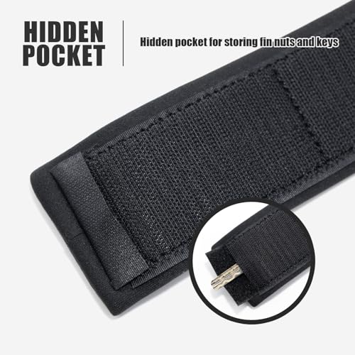 10ft Paddle Board Leash - 7mm Thick Ankle Safety Rope - Black
