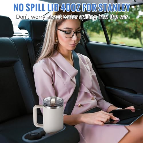 40 oz Replacement Flip Straw Lid for Stanley Quencher Tumbler - 2 Pack, Leakproof & BPA Free