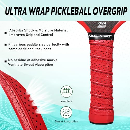 AMA SPORT Pickleball Paddle Grip Tape 2 Pack Overgrip Replacement