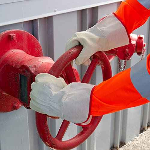 Cordova 5610 Economy Rubber Dipped Gloves, Canvas Lined, Crinkle Finish, Safety Cuff, Large, 12-Pack Bulk Latex Gloves