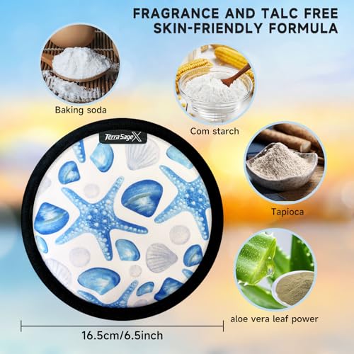 Terra Sage X Big Round Starfish Sand Remover for Beach Towels & Kids - Quick Clean Mitt