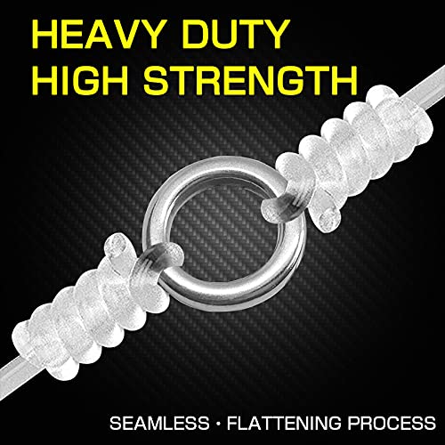 High Strength Solid Ring Fishing Lure Connectors - Size 0 (44lb) 50 pcs