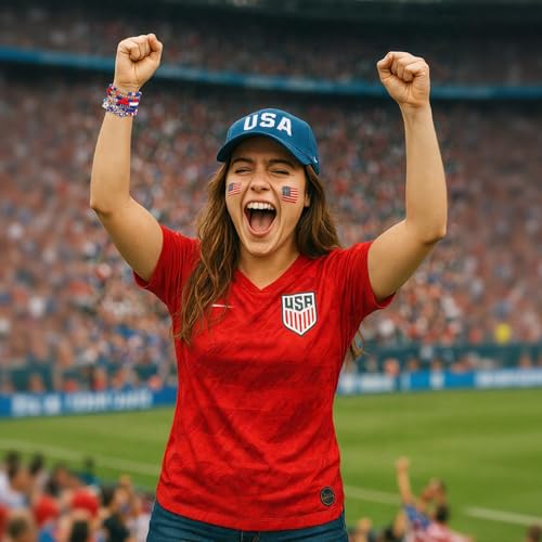 2026 Soccer Fan Gear Bracelet Set - USA Flag & Soccer Charms
