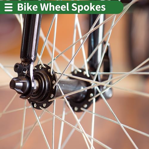 Bicycle Spokes Set - 14G Carbon Steel, 138mm Length, Black