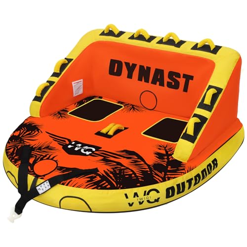 Heavy-Duty Towable Tube for Boating - 840D Nylon, 2 Rider - Maple Leaf