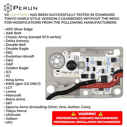 Perun V2 Lightning Mosfet for AEG Airsoft Rifle - Programmable Modes