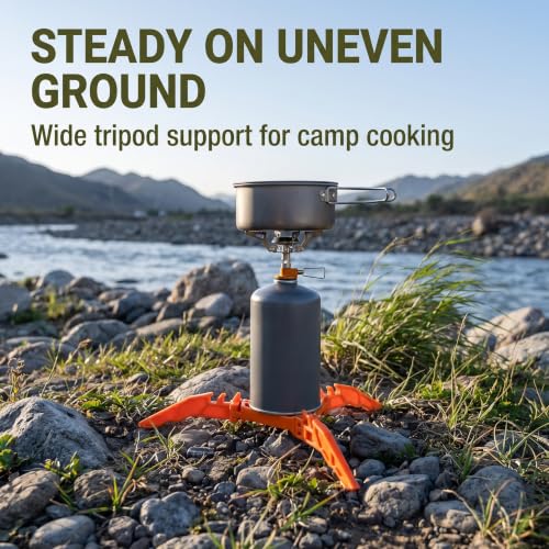 Foldable Camping Stove Tripod Bracket & Fuel Can Stabilizer