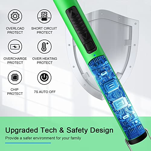 360° Flexible Neck USB Rechargeable Glowing Lighter - Green