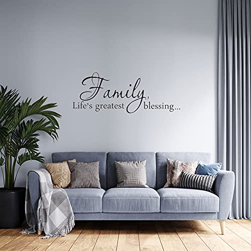 Family Life's Greatest Blessing Vinyl Wall Decal - 22 x 8.3 Inch