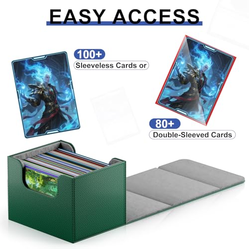 4-Pack Magnetic Closure Card Deck Box for MTG & TCG Cards with Dividers