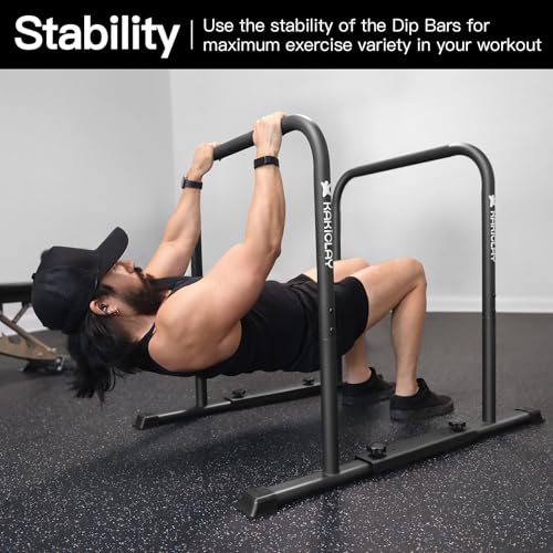Premium Adjustable Dip Bars - Ultra-Stable Design for Core Training