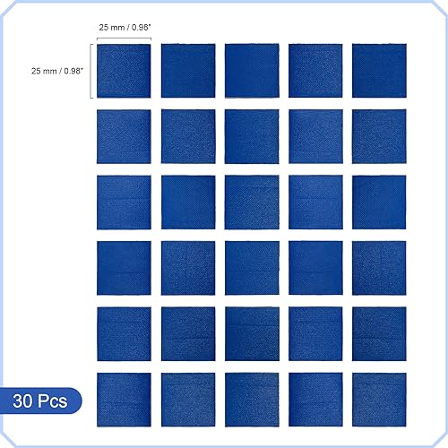 30 Pcs Pre-Cut Black Rubber Repair Patches - 25x25mm for Bikes