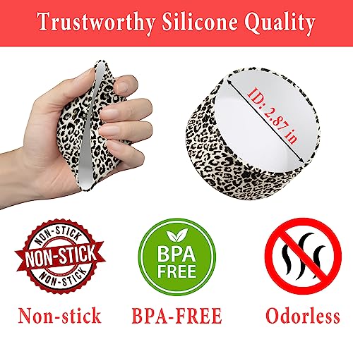 2-Pack Silicone Protective Boot for Tumblers & Bottles - Leopard Print