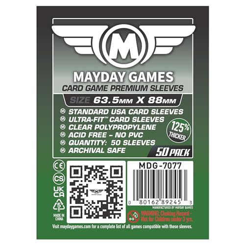Premium Card Sleeves 63.5 x 88 mm - 50 Count, 90 Micron Clear Protectors