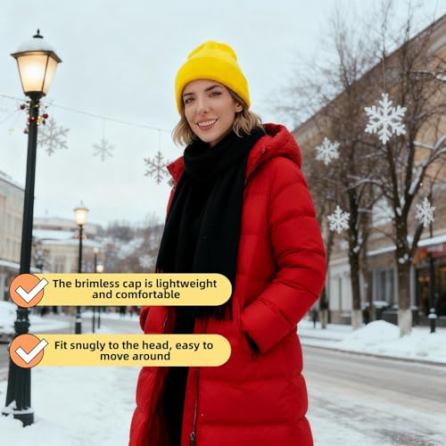 Ultra Soft Stretch Unisex Winter Beanie Hat - Yellow