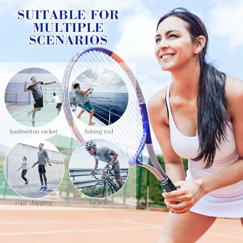 6-Pack Premium Tennis Racket Overgrip Tape - Absorbent Anti-Slip PU Grip