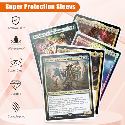 Oversized Card Sleeves 91x130mm - 50 Pack Clear Protective Jumbo Sleeves