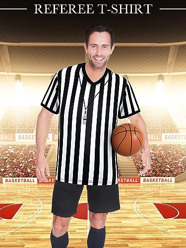 Referee Jersey with Whistle Set - Large Size for Men & Women