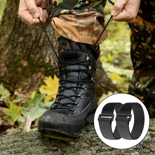 Adjustable Bicycle Pant Leg Straps - 6 Pcs Black Safety Bands