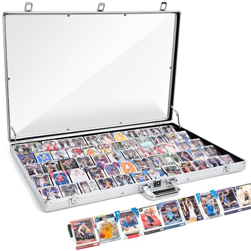 Large Aluminum Locking Tabletop Display Case - 34"x22" Showcase for Cards & Collectibles
