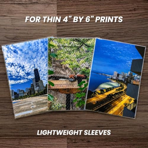 4x6 Photo Sleeves - 100 Pack for Postcards & Pictures