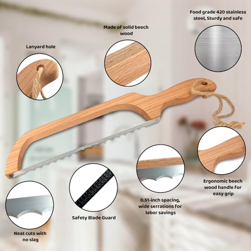 16-Inch Sourdough Bread Knife - Serrated Bread Slicer