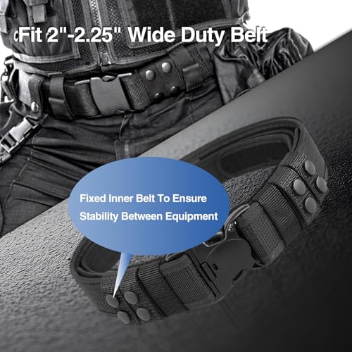 Duty Belt Keepers - 4 Pack 1680D Nylon Tactical Belt Accessories, 2¼-Inch
