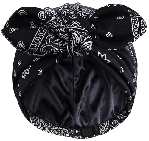 Satin Lined Beanies for Women | Adjustable Sleep Cap with Silky Lining