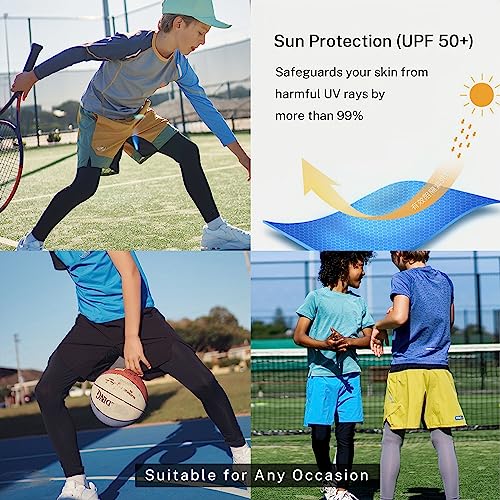 Boys' Youth Compression Leggings Pants - Athletic Base, Medium Black 1 Pack
