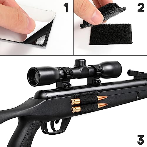 Tactical Shotgun Shell Holder - 2 Pack Buttstock Carrier - Black-2 Round