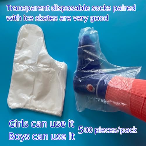Disposable Sock Covers - 500 Transparent Sock Sleeves