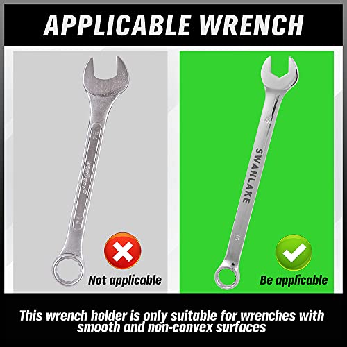 SWANLAKE Wrench Organizer Set, 30-Piece Wrenches Holder Set Includes Metric & SAE Wrench (30PCS WRENCH HOLDER)