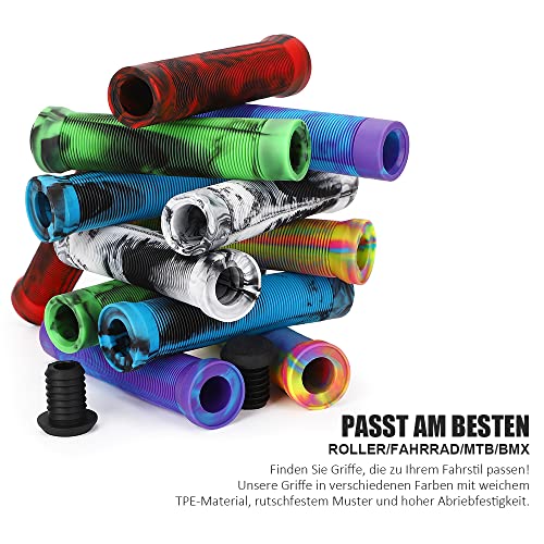 Soft Handlebar Grips - Mixed Color for Pro Stunt Scooter & MTB - 145mm