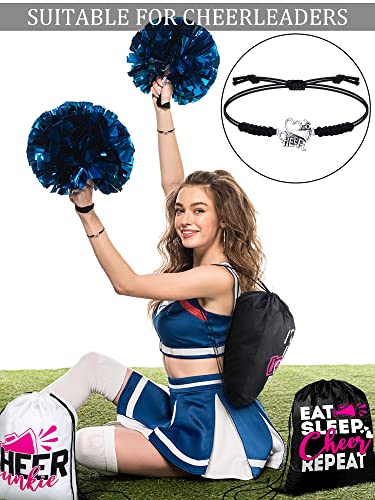 20 Pcs Cheerleader Charm Bracelets - Adjustable Team Jewelry
