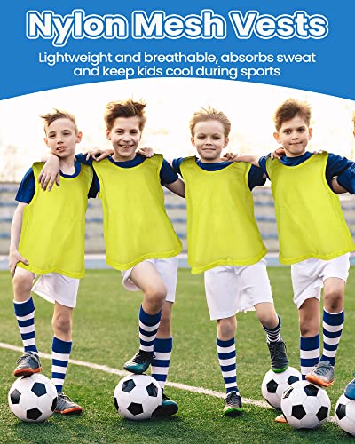 36 Pcs Youth Sports Scrimmage Jerseys for Soccer, Basketball, Football, Hockey